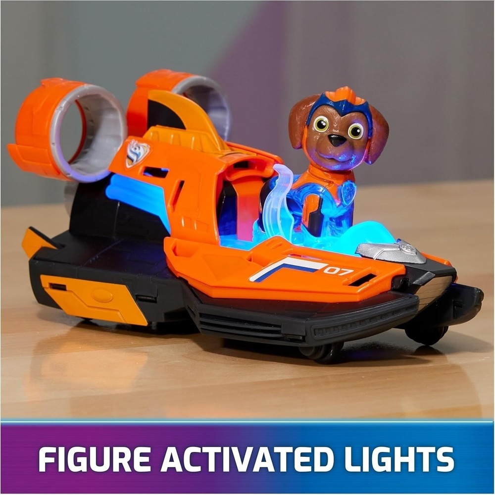 Paw Patrol: the Mighty Movie Toy Jet Boat with Zuma Mighty Pups Action Figures - Picture 7 of 9